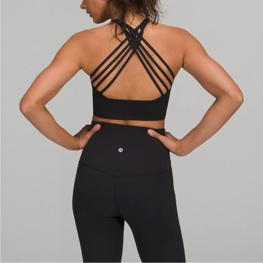 Lululemon free to be wild high neck long line bra black 4